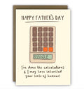 Funny Father’s Day Card - Rude “Asshole” Calculator Joke