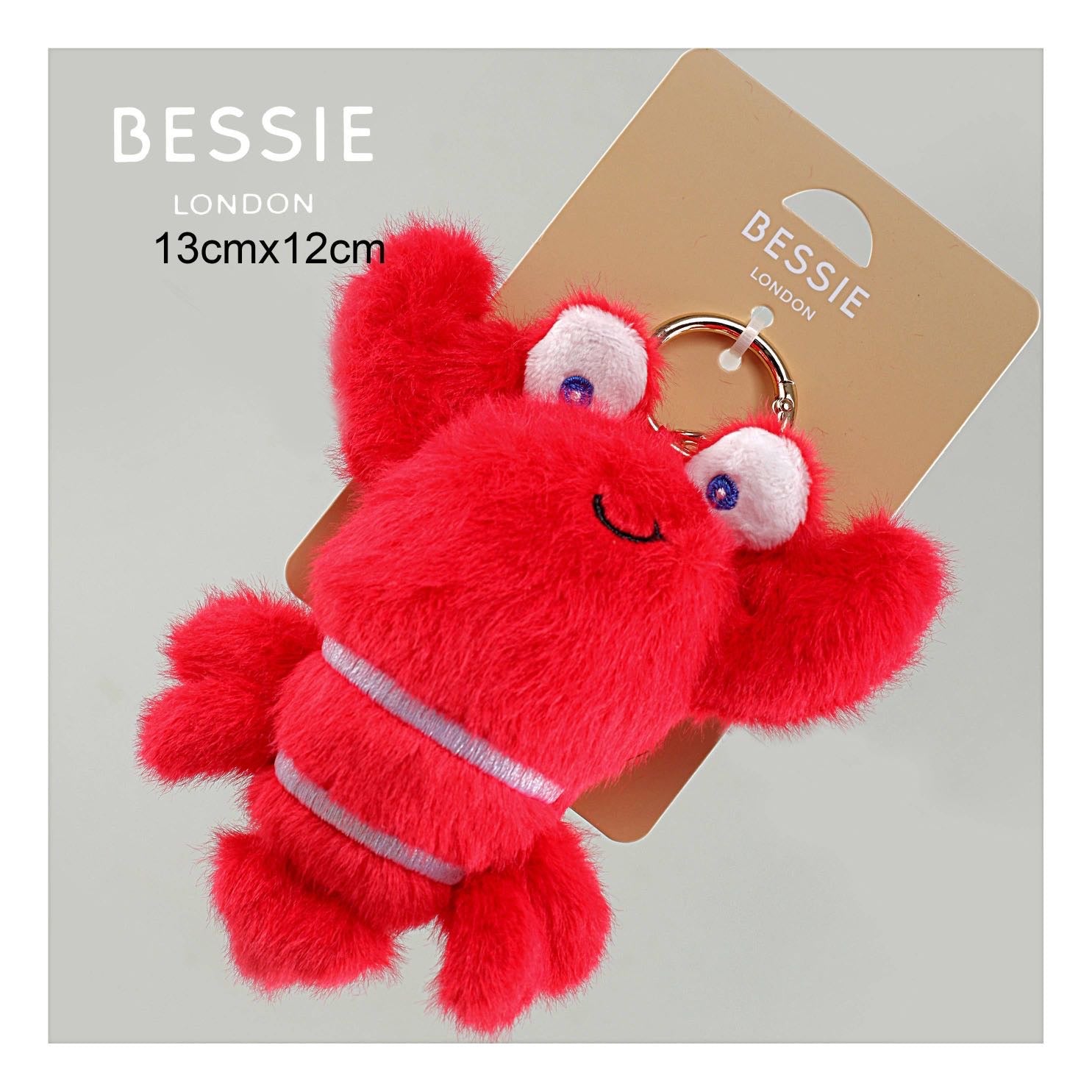 Bessie London Lobster Plush Keyring | Cute Bag Charm