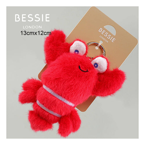 Bessie London Lobster Plush Keyring | Cute Bag Charm