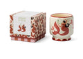 Paddywax A Dopo mermaid and moon ceramic candle 8oz in Ginger & Teak with matching gift box