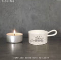 With Much Love Handled Tealight Holder - East Of India