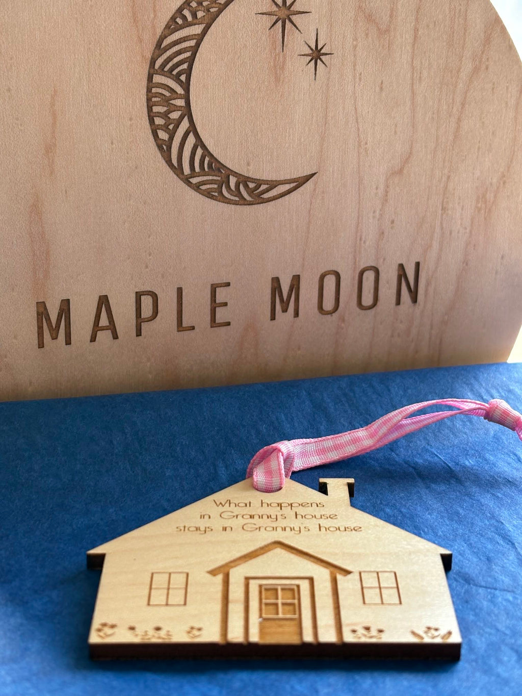 What Happens in Granny’s House, Stays in Granny’s House Wooden Hanging Decoration.