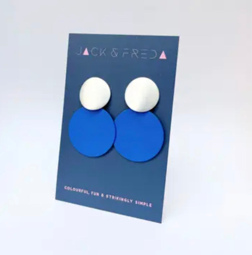 Retro Statement Earrings - Various Colours - Jack & Freda