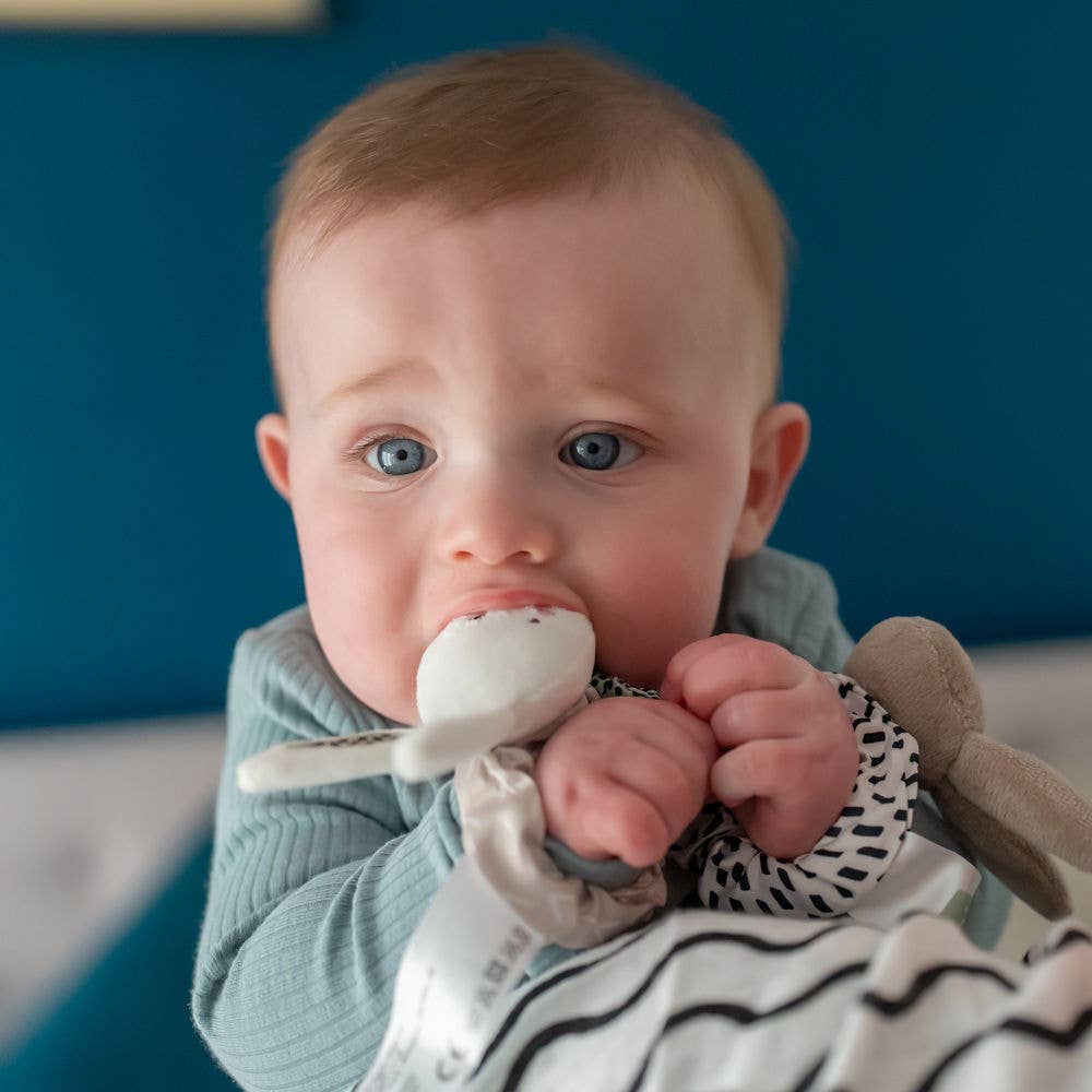 Ziggle Plush Wrist Rattles – Bunny Baby Sensory Toys (Pair)