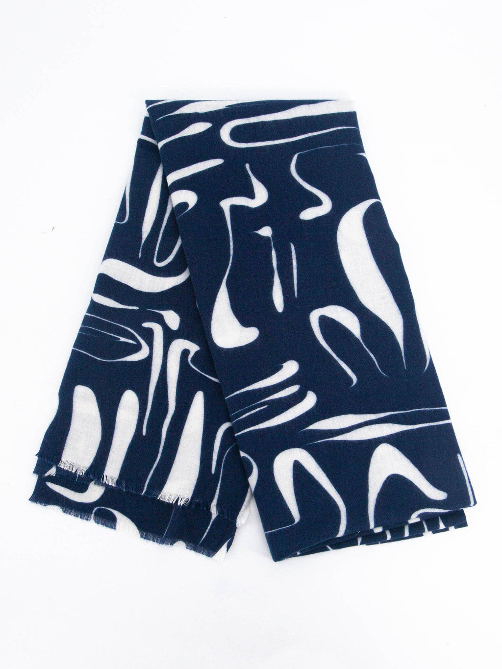 Blue Abstract Lightweight Scarf