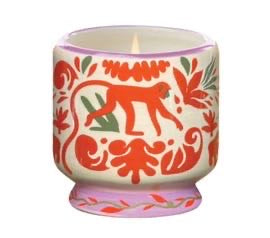 Adopo 8 oz./226g Jungle Ceramic Candle - Coconut & Amber