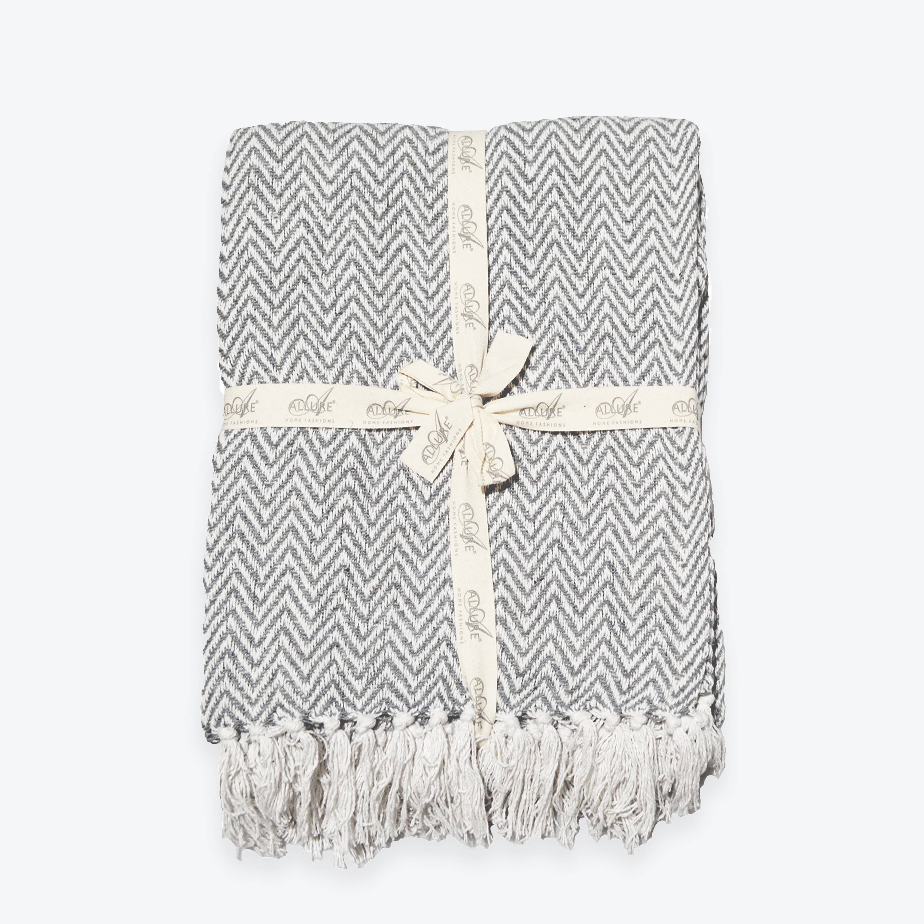 Audley Cotton Chevron Herringbone Throw - 100% Cotton