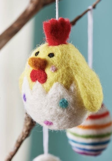 Felt Chick in Egg Decoration
