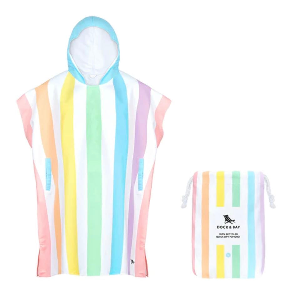 Adult Poncho/Hooded Towel - Unicorn Waves - Dock & Bay (Medium 90 x 70cm)