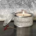 Frosted Forest Tin Candle - East Of India
