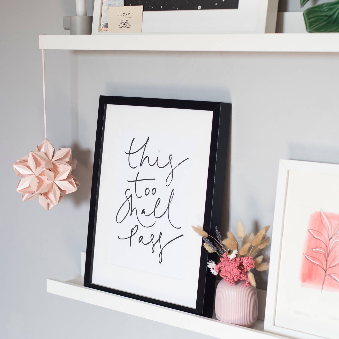 This Too Shall Pass Monochrome Print A4