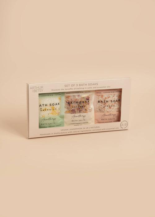 Aromatherapy Bath Salts Trio Gift Set, Bath Soak Set Gifts