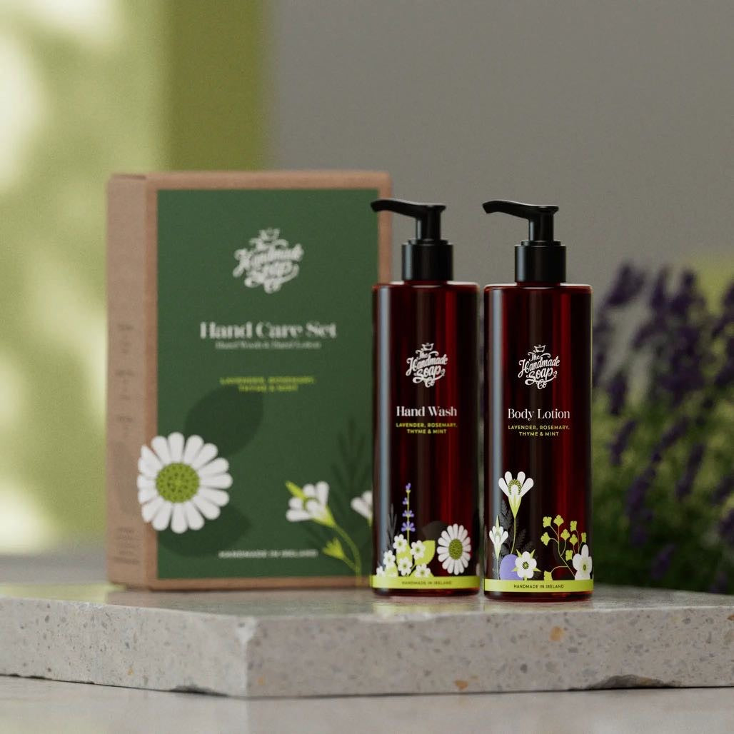 Hand Wash & Hand Lotion Duo - Lavender Rosemary Thyme & Mint - The Handmade Soap Co