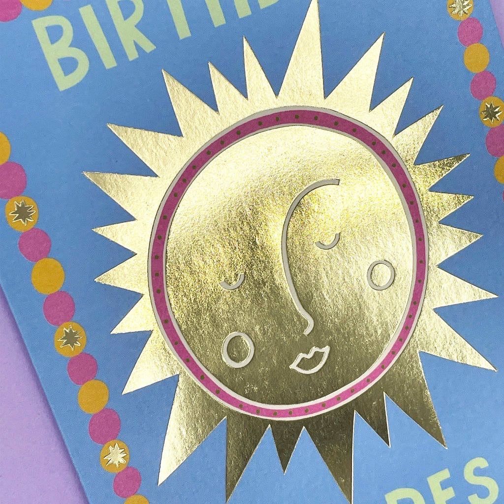 Birthday Goddess Sun Greeting Card