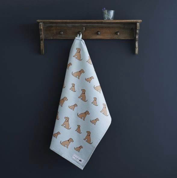 golden cocker spaniel tea towel