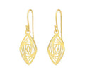 Rhombus Shaped Sterling Silver Earrings
