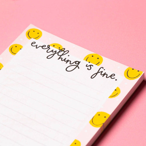 A6 notepad - everything is fine by Oh Laura