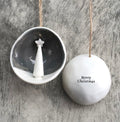 Merry Christmas half bauble 