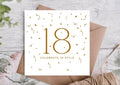 Celebrate in Style Gold Confetti 18th Birthday Card-Highgrove Cards