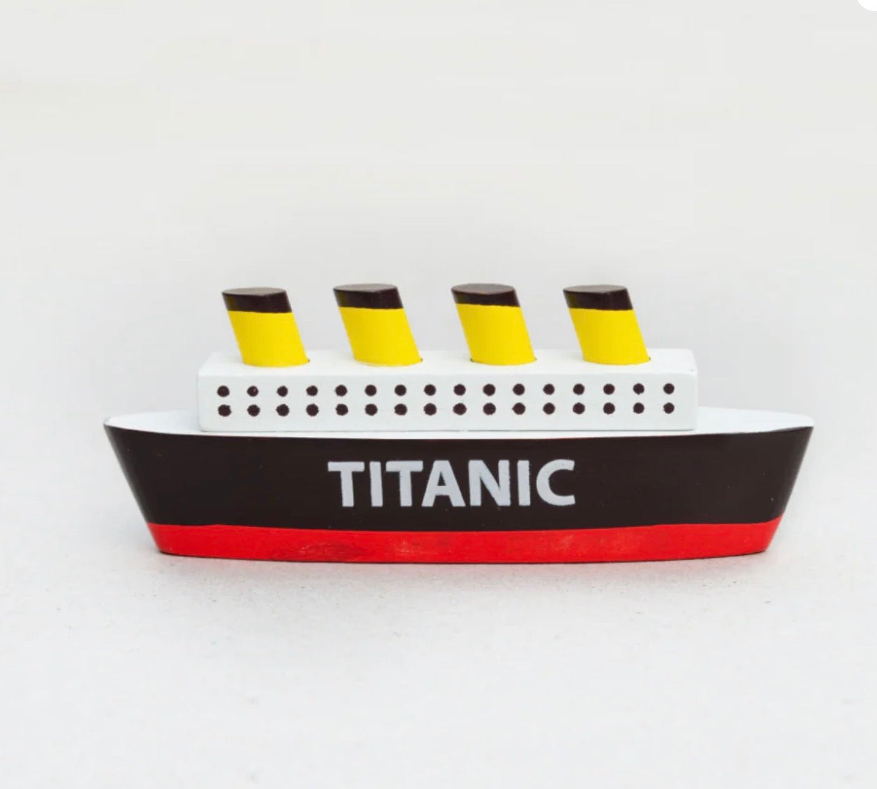 “Mini Titanic model – handmade miniature wooden Belfast souvenir gift”