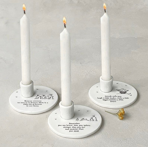 'Friends Make You Laugh Louder' Candle Holder - East Of India
