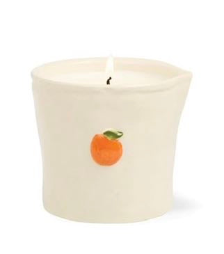 BISTRO ORANGE EMBOSSED CERAMIC CANDLE - CITRUS SPRITZ