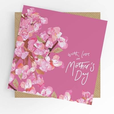 Mother's Day Card, Cherry Blossom Design