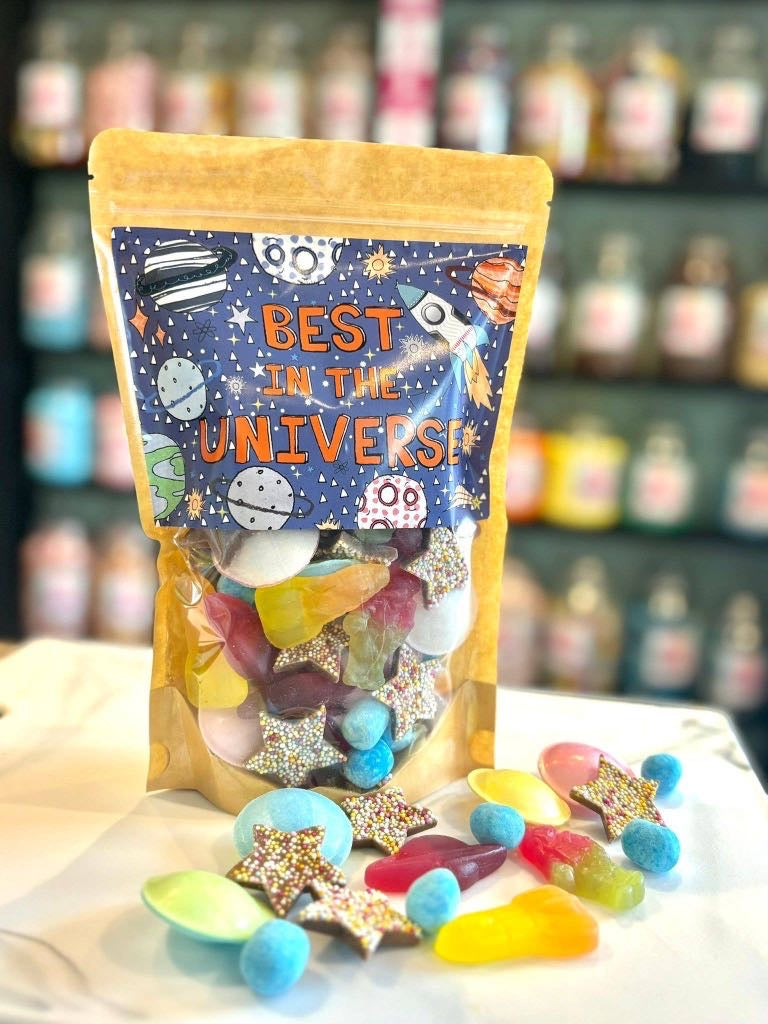 Best In the Universe Sweet Bag 400g Best in the Universe sweet pouch space themed sweets