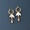Petal Drop Hoop Earrings - Pepper You