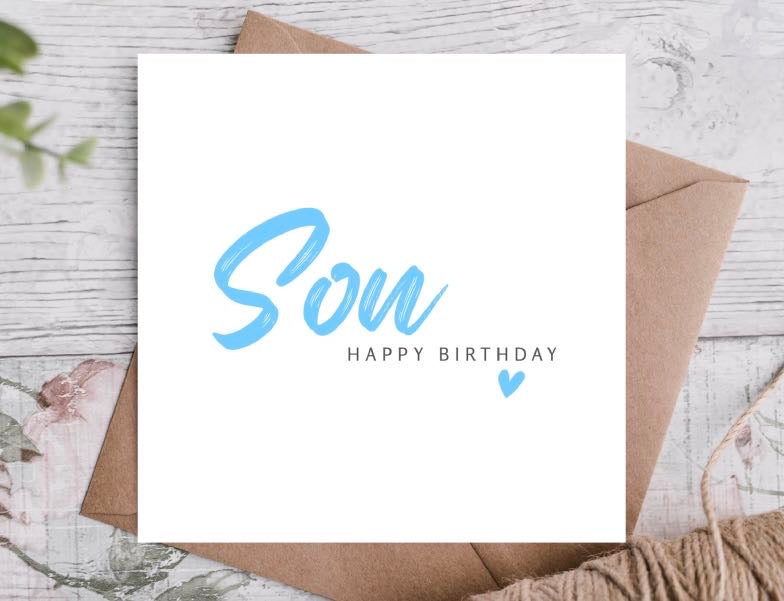 Son Happy Birthday Card