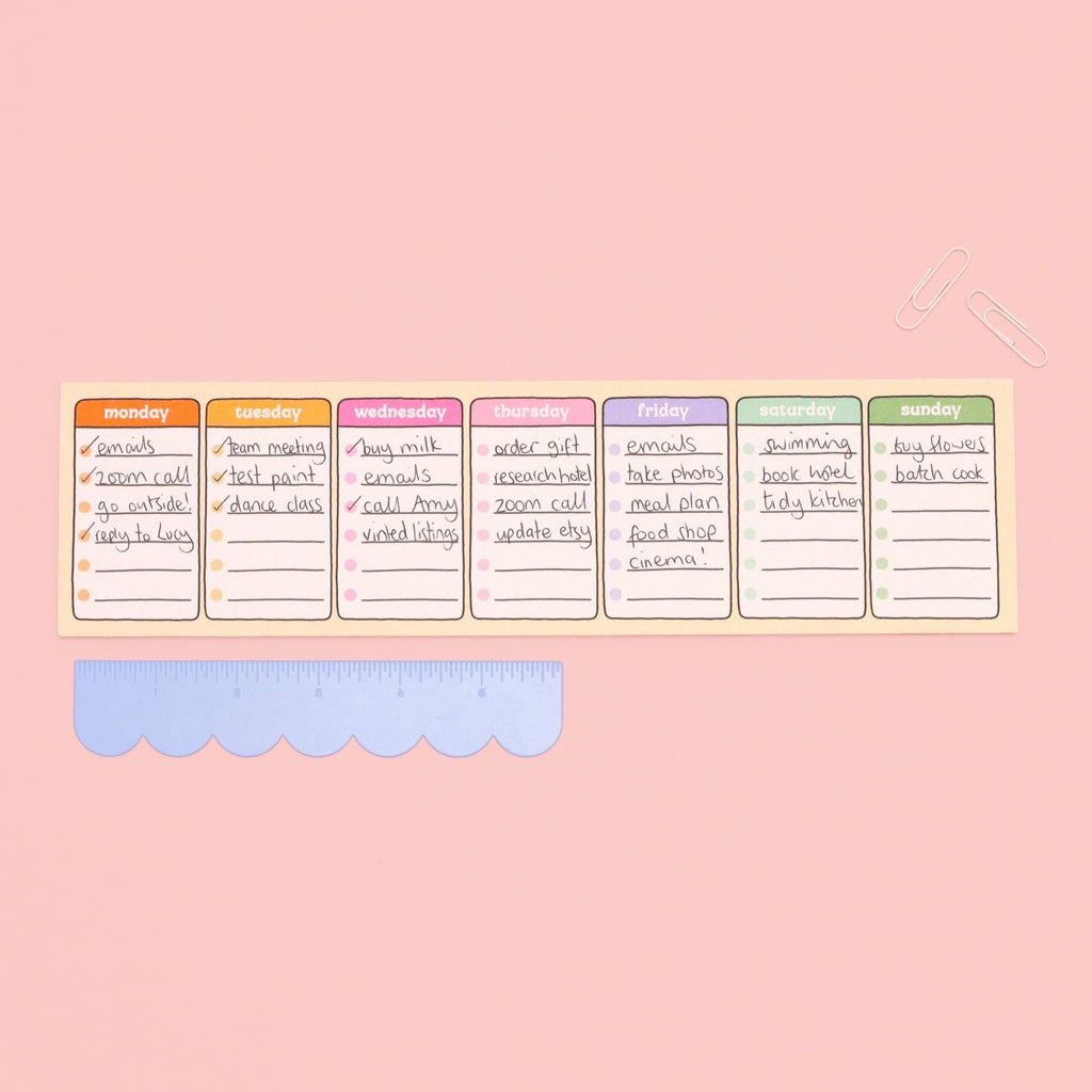 Days of the Week Keyboard Weekly Planner