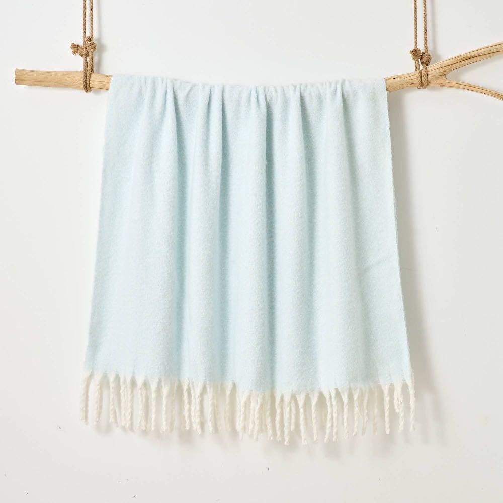 Aisling Faux Mohair Throw - Soft, Stylish Fringed Blanket