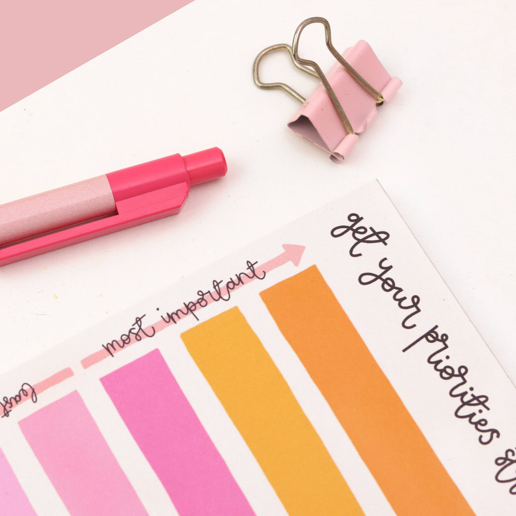 A6 notepad - get your priorities straight