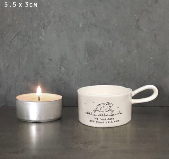 My best days are spent with ewe handled tealight from east of india 
