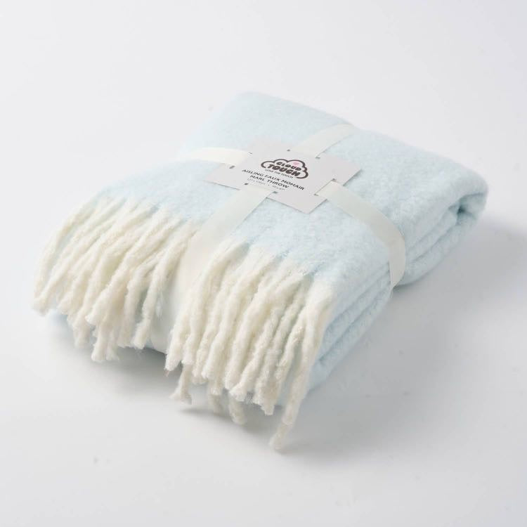 Aisling Faux Mohair Throw - Soft, Stylish Fringed Blanket
