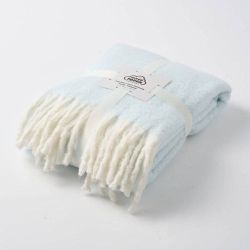 Aisling Faux Mohair Throw - Soft, Stylish Fringed Blanket
