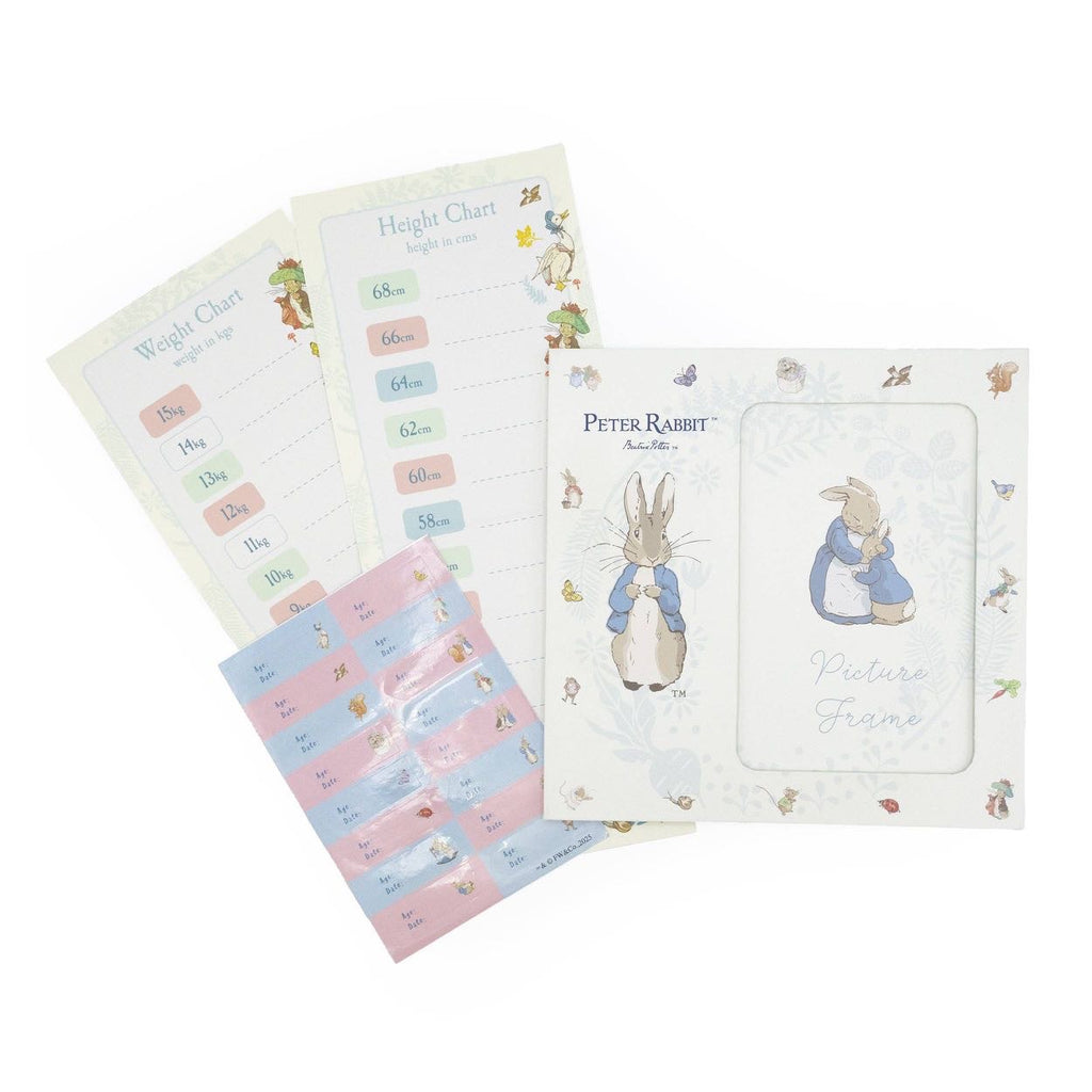 Peter Rabbit Baby Gift Box - Keepsake Frame, Milestone Cards & Handprint Kit
