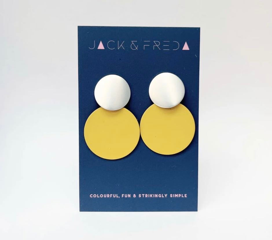 Retro Statement Earrings - Various Colours - Jack & Freda