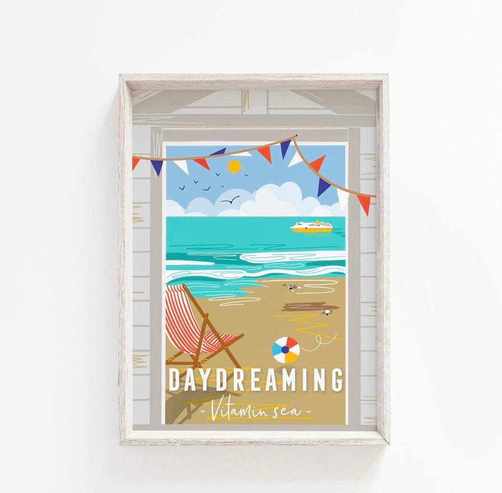 Daydreaming vitamin sea print unframed by Onneke