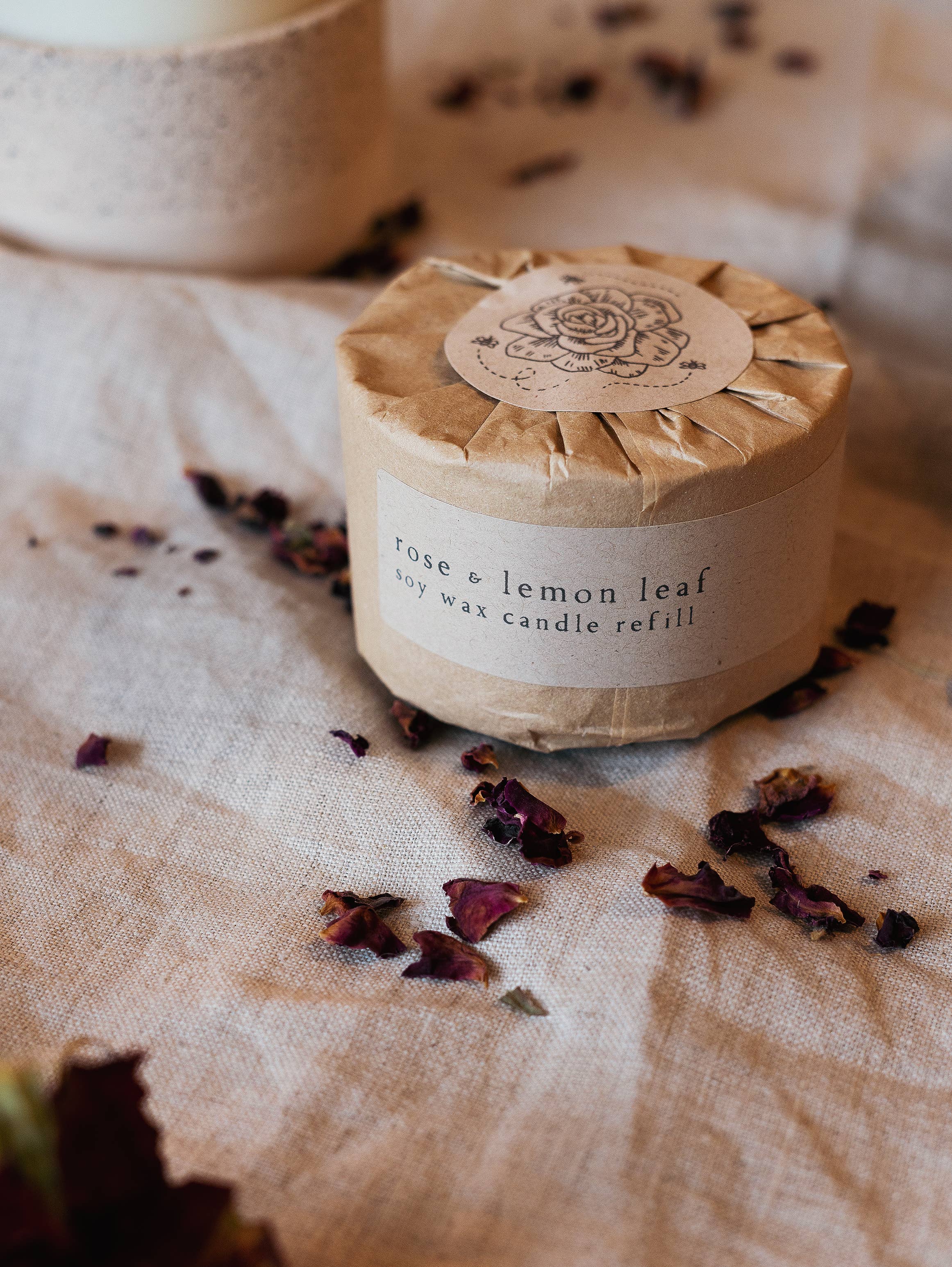 Rose & Lemon Leaf Candle Refill - Limited Edition
