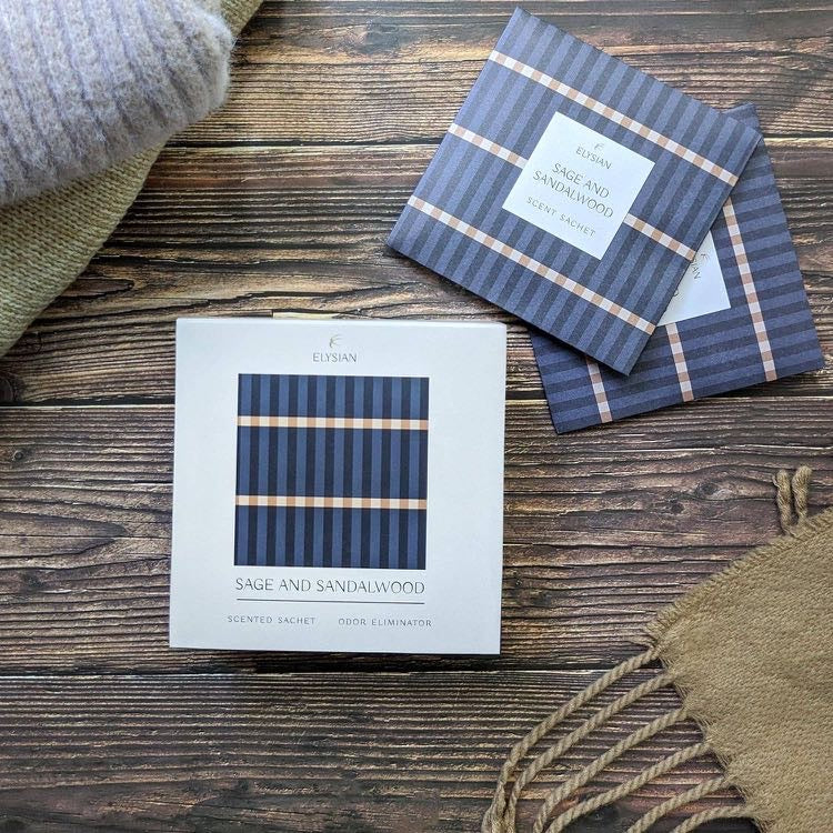 Elysian Scented Sachet - Set Of 4 Sage & Sandalwood - Drawer Fresneners