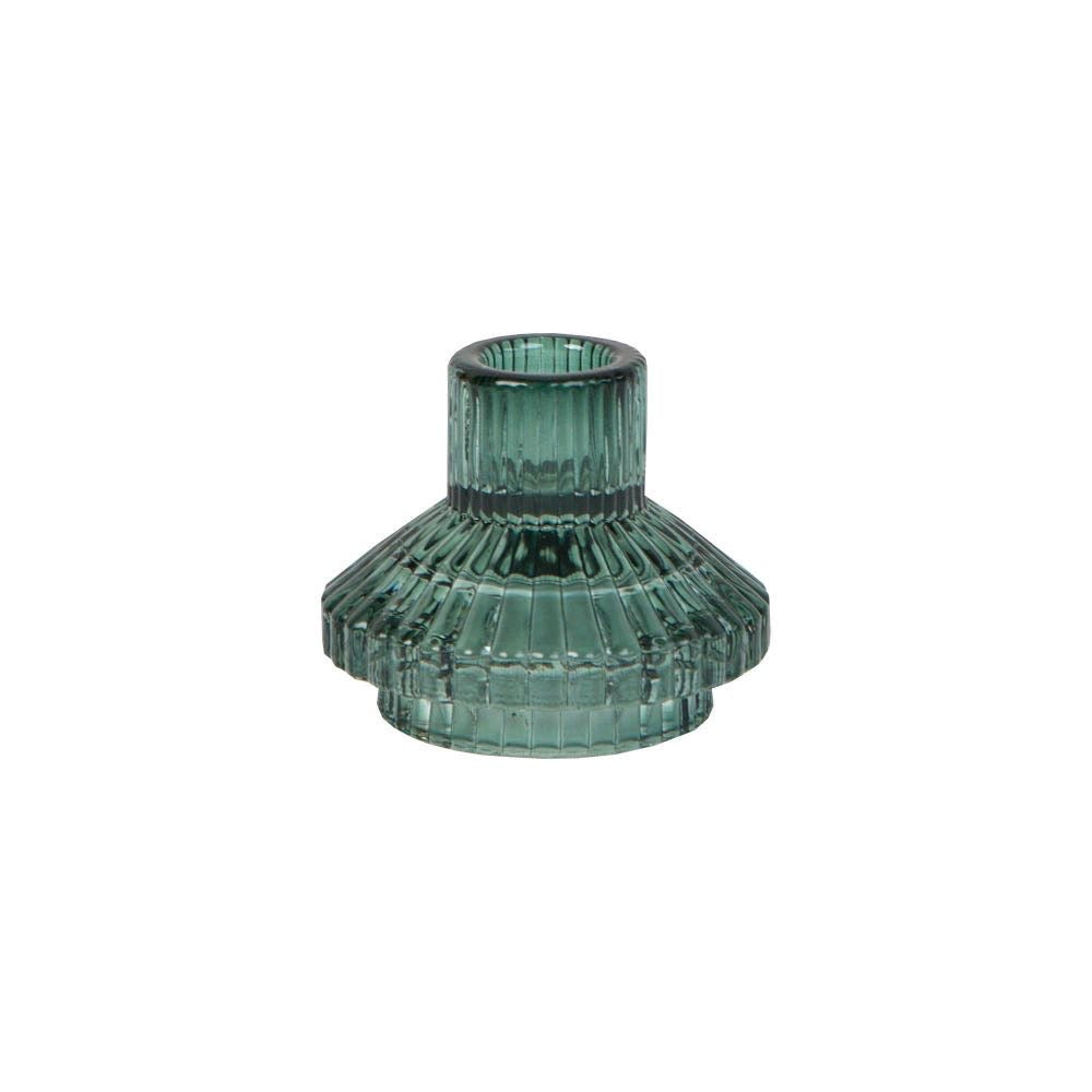 Small Sage Green Glass Candle Holder | Christmas | Gift |
