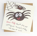 Father's Day card for Daddy, Spiders