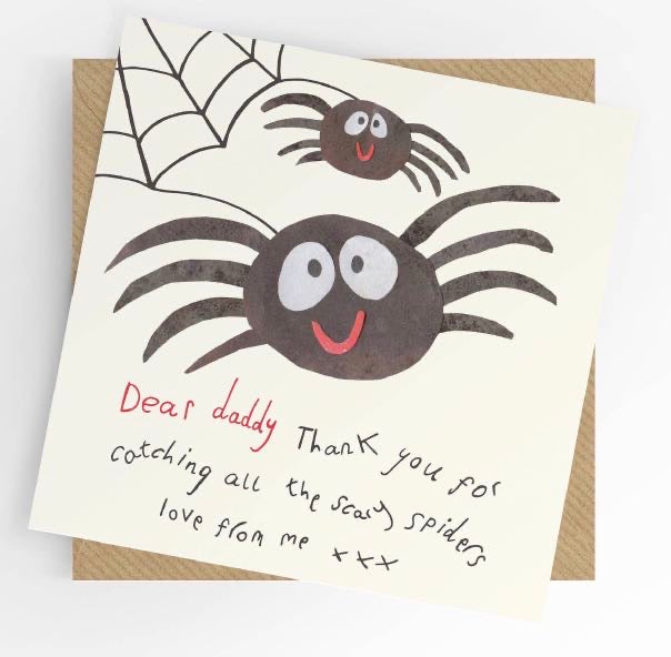 Father's Day card for Daddy, Spiders