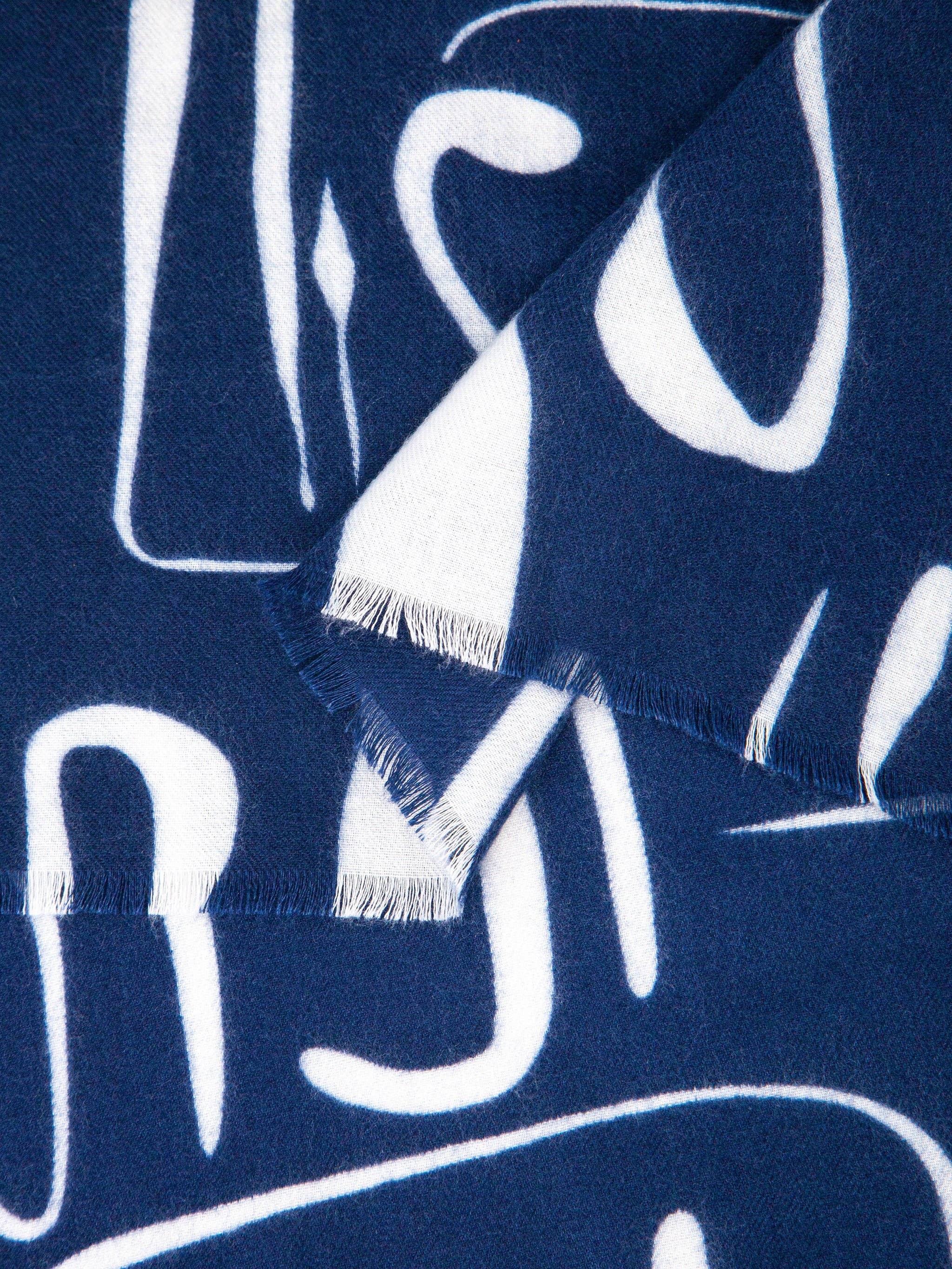 Blue Abstract Lightweight Scarf