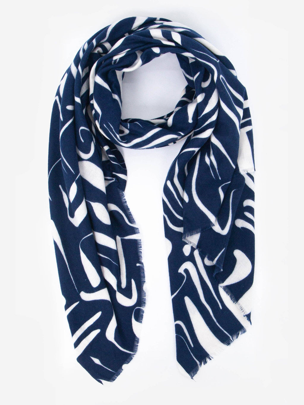Blue Abstract Lightweight Scarf