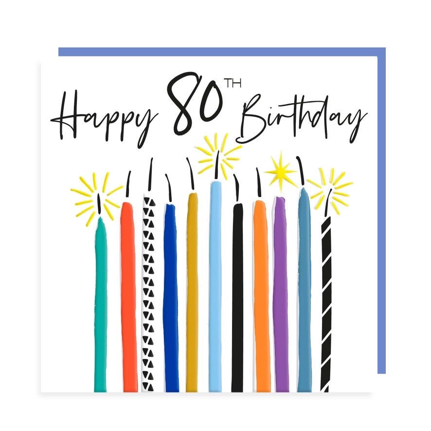 Happy Birthday 80 - Candles Greeting Card