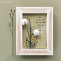 Felt Flowers Wooden Picture Box Frame - East of India