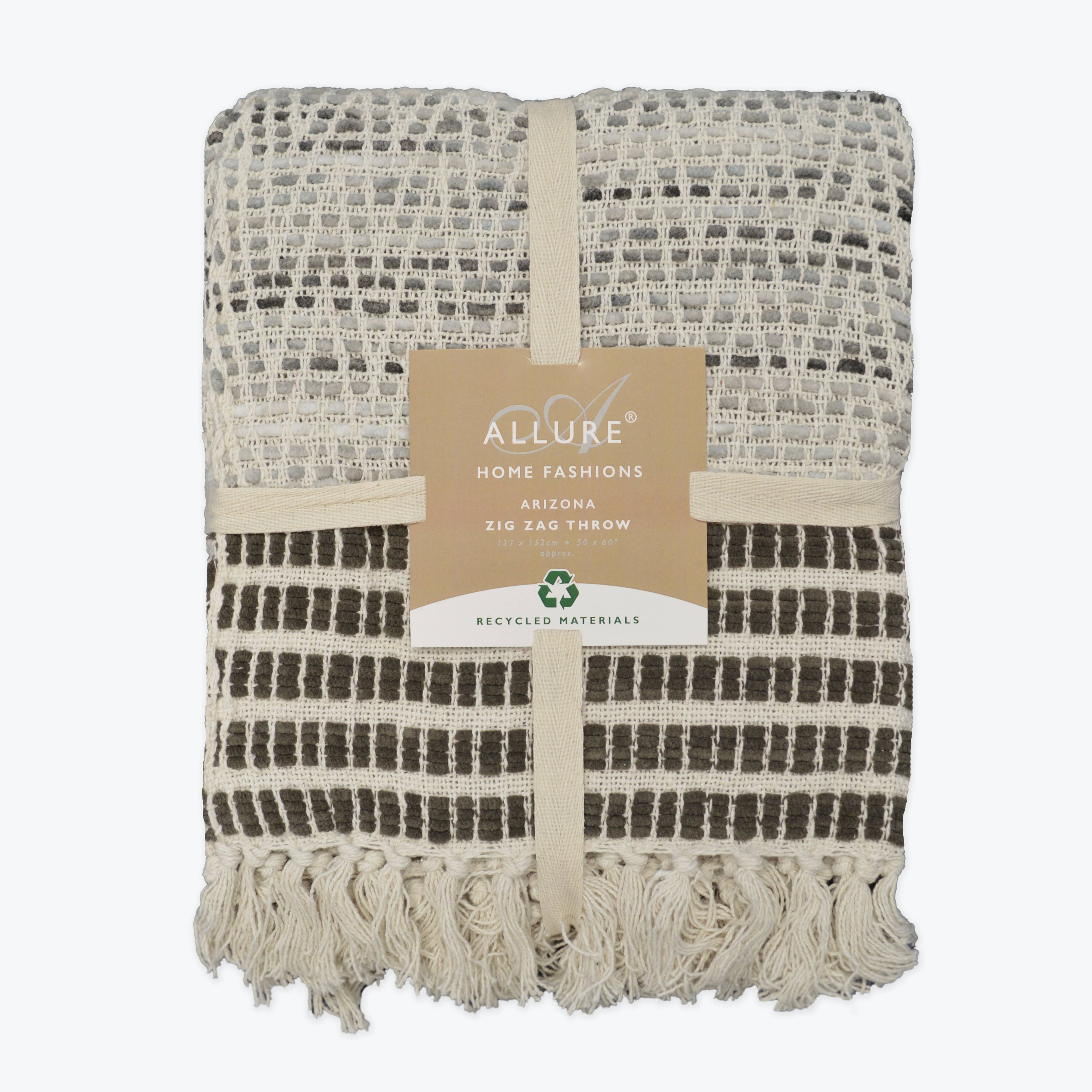 Arizona Zig Zag Heavyweight Herringbone Throw Blankets