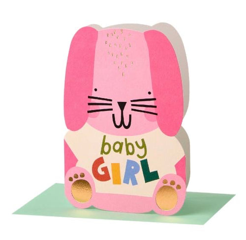 Baby Girl - Pink Bunny Card